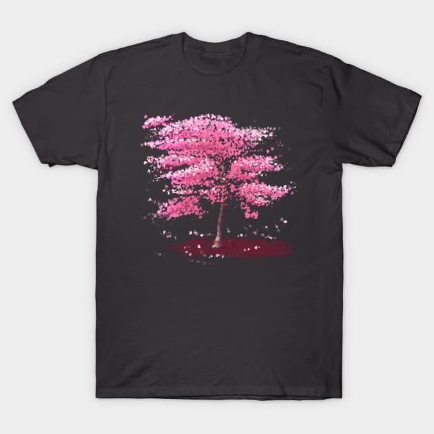 sakura - cherry blossom tree T-Shirt by Ghostlyboo